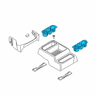OEM Ford Expedition Cup Holder Diagram - HC3Z-2513562-BC
