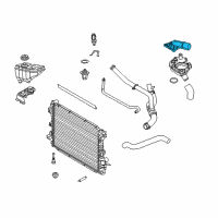 OEM Ford Mustang Water Outlet Diagram - 5R3Z-8592-BA