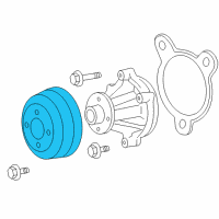 OEM Lincoln Water Pump Pulley Diagram - F7UZ8509A