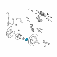 OEM Lincoln MKZ Wheel Stud Seal Diagram - AE5Z-1N135-A