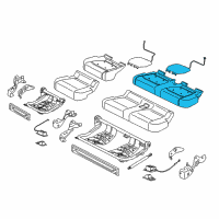 OEM Ford F-350 Super Duty Seat Cushion Pad Diagram - FL3Z-1663841-E