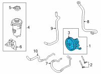 OEM Ford Power Steering Pump Diagram - BC2Z-3A696-A