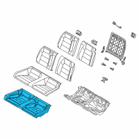 OEM Ford Mustang Seat Cushion Pad Diagram - FR3Z-6363840-B