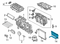 OEM Ford Escape RADIATOR AND SEAL ASY - HEATER Diagram - LX6Z-18476-A