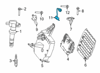 OEM Ford Knock Sensor Diagram - JX6Z-12A699-B