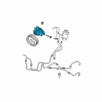 OEM Ford F-150 Power Steering Pump Diagram - 7L3Z-3A674-BRM