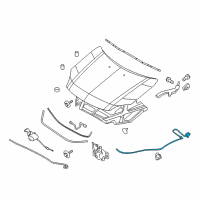 OEM Lincoln Release Cable Diagram - 9E5Z-16916-AC
