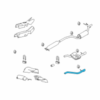 OEM Ford Focus Tailpipe Diagram - 9S4Z-5255-A