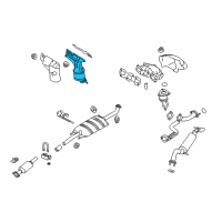 OEM Ford Escape Manifold With Converter Diagram - 9L8Z-5G232-A