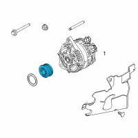 OEM Ford Mustang Pulley Diagram - BR3Z-10344-A