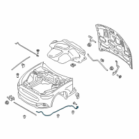 OEM Ford Mustang Release Cable Diagram - FR3Z-16916-B