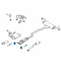 OEM Ford Fusion Front Pipe Insulator Diagram - F2GZ-5F262-A