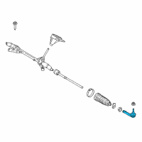 OEM Ford EcoSport Outer Tie Rod Diagram - H1BZ-3A130-B