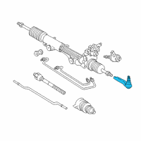 OEM Lincoln LS Outer Tie Rod Diagram - 3W4Z-3A130-AB