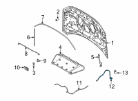 OEM Ford Escape CABLE ASY - HOOD CONTROL Diagram - LJ6Z-16916-B