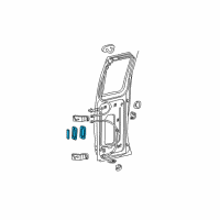 OEM Ford E-350 Super Duty Lock Assembly Diagram - 6C2Z-15264A01-AA