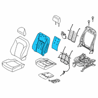 OEM Ford Seat Back Pad Diagram - JL3Z-15632A23-A