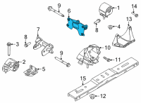 OEM Ford F-150 Mount Bracket Diagram - JL3Z-6030-B