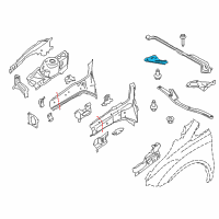 OEM Ford Focus Lower Brace Mount Bracket Diagram - AV6Z-16060-B