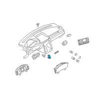 OEM Ford Freestyle In-Car Temperature Sensor Diagram - 3W1Z-19C734-AA