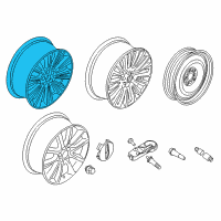 OEM Lincoln MKZ Wheel, Alloy Diagram - FP5Z-1007-B