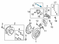 OEM Ford Fusion Caliper Mount Kit Diagram - DG9Z-2C150-B