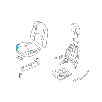 OEM Mercury Seat Cushion Pad Diagram - 5T2Z-78632A23-AB