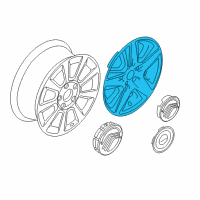 OEM Mercury Wheel Cover Diagram - AN7Z-1130-C