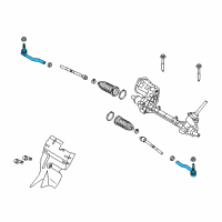 OEM Lincoln MKZ Outer Tie Rod Diagram - DG9Z-3A130-A