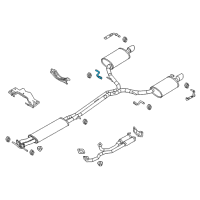 OEM Ford Flex Muffler & Pipe Hanger Diagram - AA5Z-5A205-A