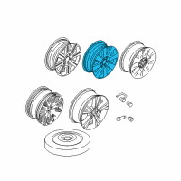 OEM Lincoln Zephyr Wheel, Alloy Diagram - 8H6Z-1007-A