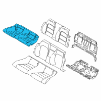 OEM Ford Mustang Seat Cushion Pad Diagram - FR3Z-7663840-B