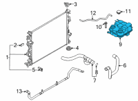 OEM Ford Escape TANK ASY - RADIATOR OVERFLOW Diagram - LX6Z-8A080-H
