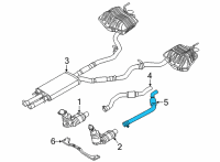 OEM Ford Explorer Front Pipe Diagram - L1MZ-5G203-W