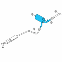 OEM Ford Transit Connect Rear Muffler Diagram - KV6Z-5230-B