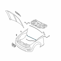 OEM Ford Mustang Support Rod Diagram - 5R3Z-16826-AA