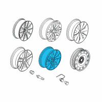 OEM Ford Wheel, Alloy Diagram - GA8Z-1007-A