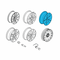 OEM Ford Flex Wheel, Alloy Diagram - DA8Z-1007-D