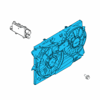 OEM Ford Explorer Fan Assembly Diagram - BA8Z-8C607-G