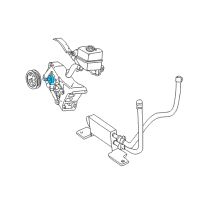 OEM Ford Explorer Power Steering Pump Diagram - F77Z-3A674-EBRM