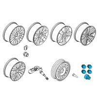 OEM Lincoln MKZ Wheel Lock Kit Diagram - ACPZ-1A043-A