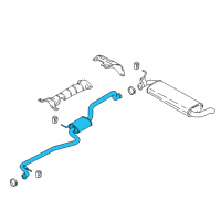 OEM Ford EcoSport Muffler & Pipe Diagram - GN1Z-5230-AF