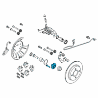 OEM Ford Fiesta Rear Hub Diagram - B1BZ-1104-B