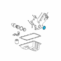 OEM Ford F-350 Super Duty Timing Cover Front Seal Diagram - XW4Z-6700-AA
