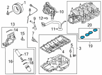 OEM Ford Mustang Clutch & Pulley Gasket Set Diagram - BR3Z-9439-A