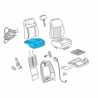 OEM Ford Mustang Seat Cushion Pad Diagram - 7R3Z-63632A23-A