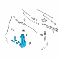 OEM Ford Washer Reservoir Diagram - CK4Z-17618-C