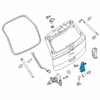 OEM Ford Explorer Latch Assembly Diagram - BB5Z-7843150-B