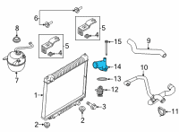 OEM Ford Excursion Thermostat Connector Diagram - F65Z-8592-BD