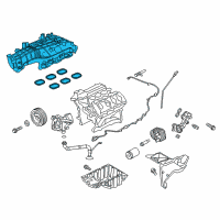 OEM Lincoln Intake Manifold Diagram - DL3Z-9424-C